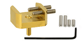 EM-Tec GB16 bulk sample holder for up 16mm, gilded brass, pin